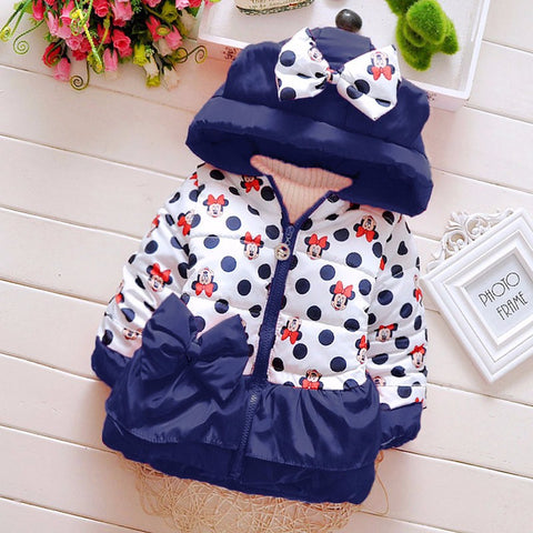 Hooded coat winter cute jacket outerwear - BlueArtDecor