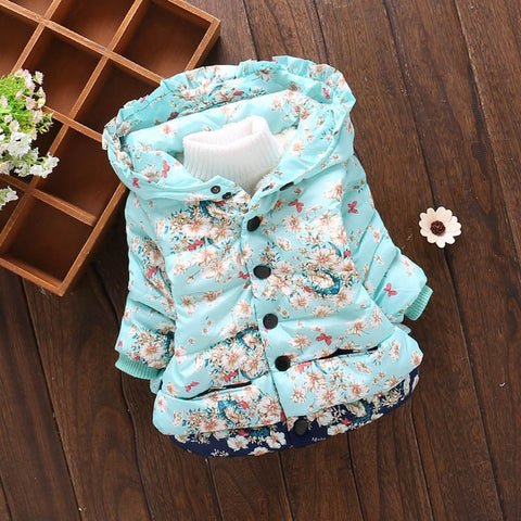 Hooded coat winter cute jacket outerwear - BlueArtDecor