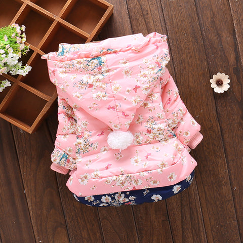 Hooded coat winter cute jacket outerwear - BlueArtDecor