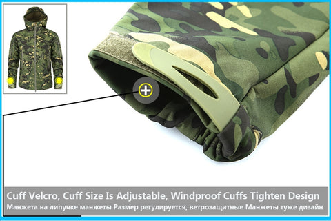 Men's Military Camouflage Fleece Jacket Army Tactical Clothing
