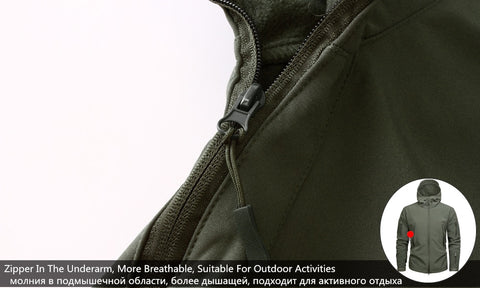 Men's Military Camouflage Fleece Jacket Army Tactical Clothing
