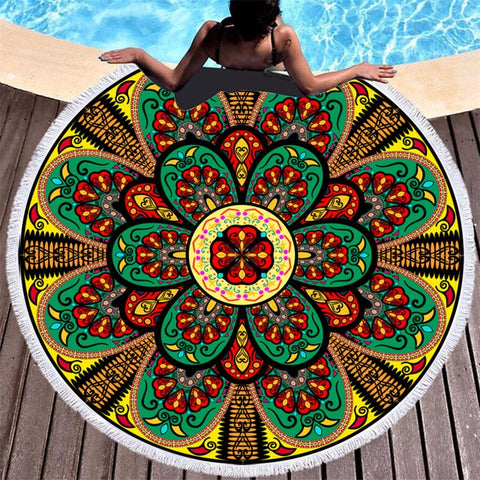 Bohemian Mandala Microfiber Round Beach Towels
