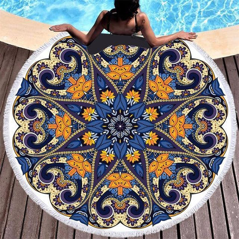 Bohemian Mandala Microfiber Round Beach Towels