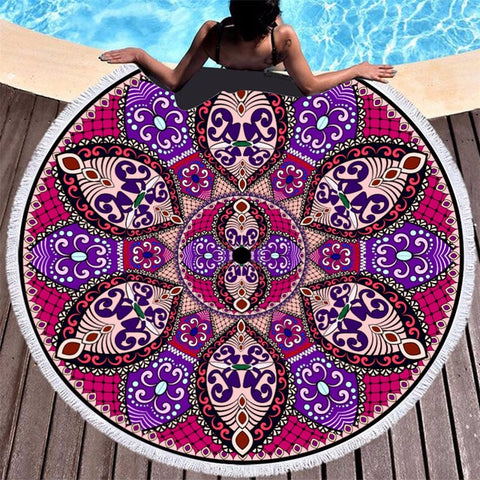 Bohemian Mandala Microfiber Round Beach Towels
