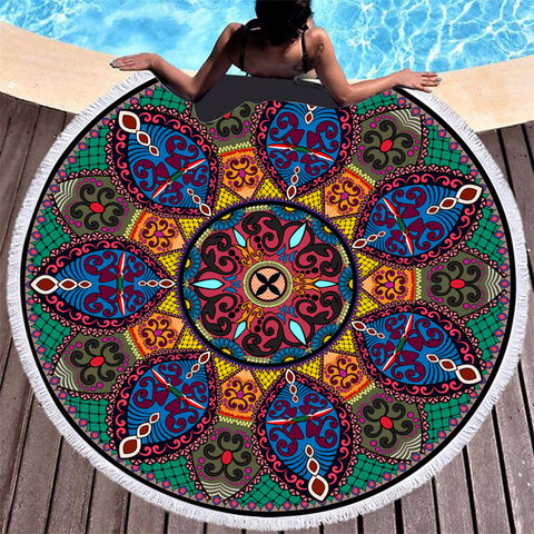 Bohemian Mandala Microfiber Round Beach Towels