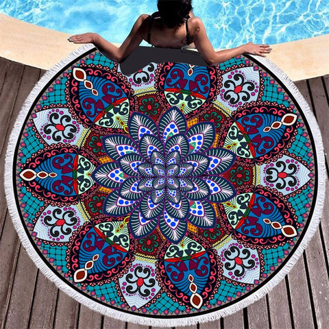 Bohemian Mandala Microfiber Round Beach Towels