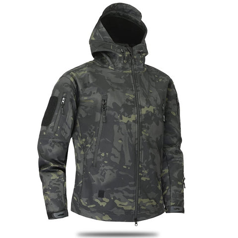 Men's Military Camouflage Fleece Jacket Army Tactical Clothing