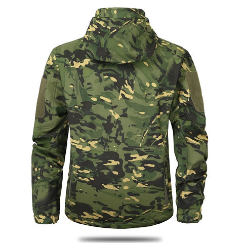 Men's Military Camouflage Fleece Jacket Army Tactical Clothing