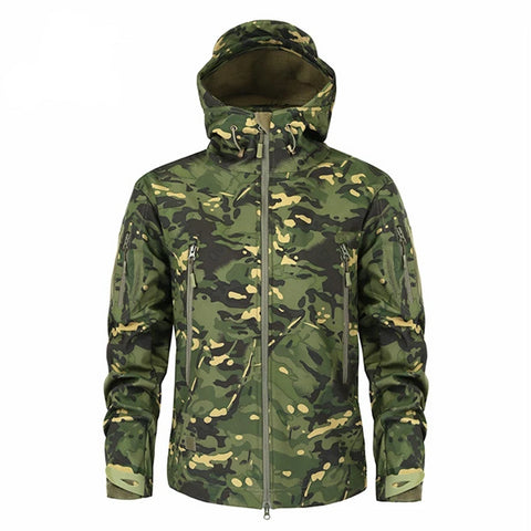 Men's Military Camouflage Fleece Jacket Army Tactical Clothing