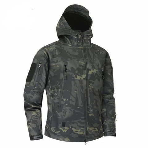 Men's Military Camouflage Fleece Jacket Army Tactical Clothing