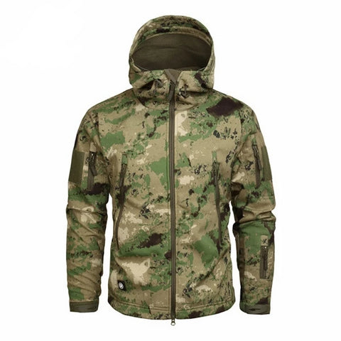 Men's Military Camouflage Fleece Jacket Army Tactical Clothing