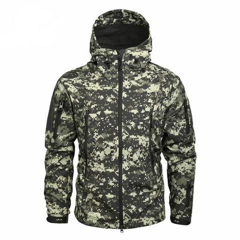 Men's Military Camouflage Fleece Jacket Army Tactical Clothing