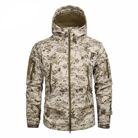 Men's Military Camouflage Fleece Jacket Army Tactical Clothing