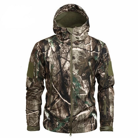 Men's Military Camouflage Fleece Jacket Army Tactical Clothing