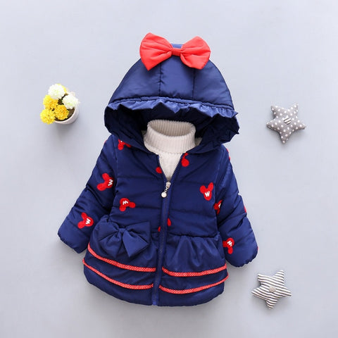 Hooded coat winter cute jacket outerwear - BlueArtDecor