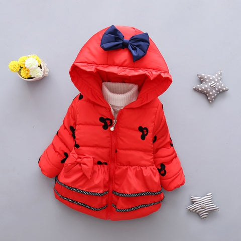 Hooded coat winter cute jacket outerwear - BlueArtDecor