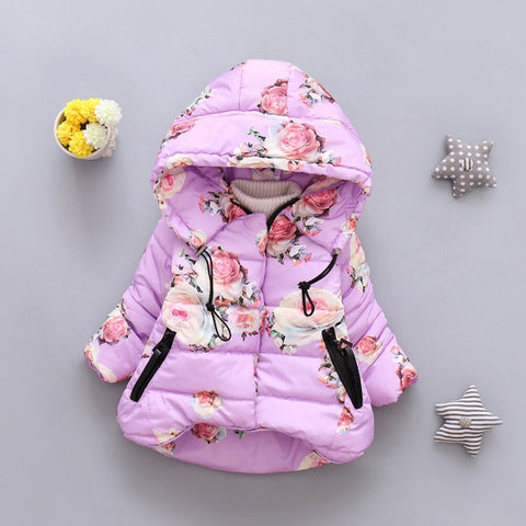 Hooded coat winter cute jacket outerwear - BlueArtDecor