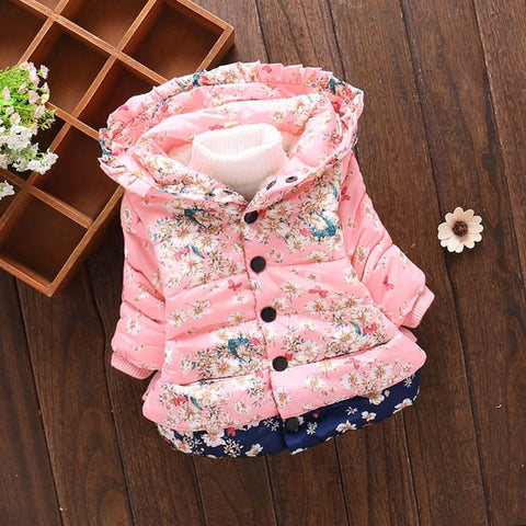 Hooded coat winter cute jacket outerwear - BlueArtDecor