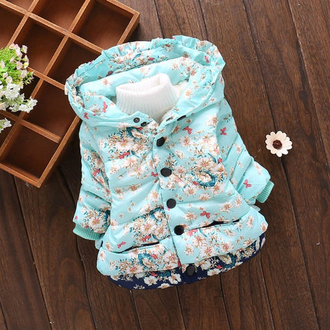 Hooded coat winter cute jacket outerwear - BlueArtDecor
