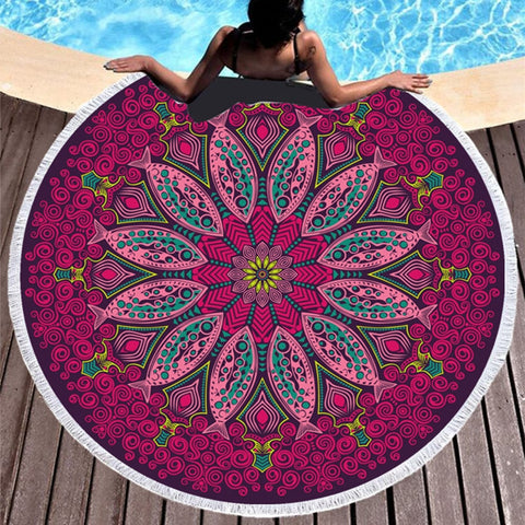 Bohemian Mandala Microfiber Round Beach Towels