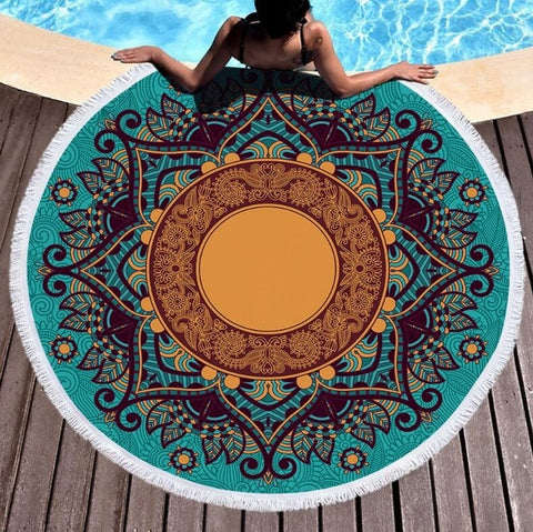 Bohemian Mandala Microfiber Round Beach Towels