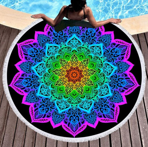 Bohemian Mandala Microfiber Round Beach Towels