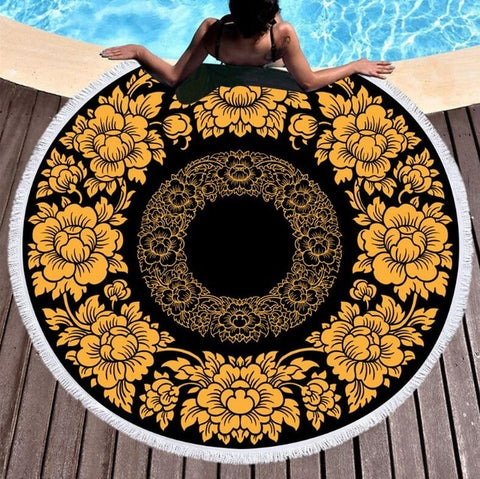 Bohemian Mandala Microfiber Round Beach Towels