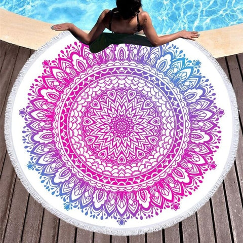 Bohemian Mandala Microfiber Round Beach Towels