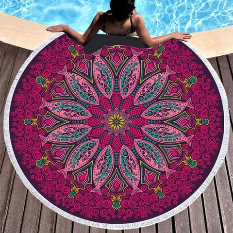 Bohemian Mandala Microfiber Round Beach Towels