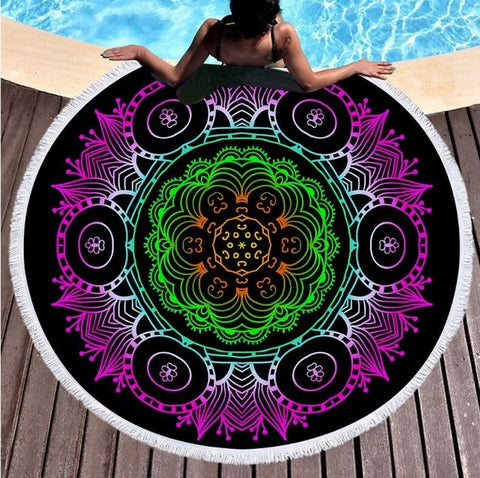 Bohemian Mandala Microfiber Round Beach Towels