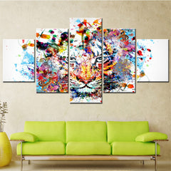 Abstract Colorful Tiger Animal Wall Art Canvas Printing Decor
