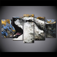 Abstract Howling Wolf  Wall Art Canvas Printing Decor