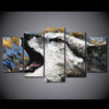 Image of Abstract Howling Wolf  Wall Art Canvas Printing Decor