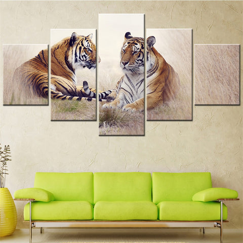 Animal Couple Tiger Wall Art Canvas Printing Decor