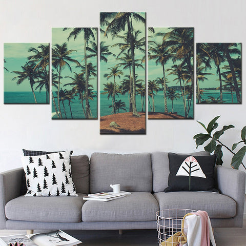 Beach Palm Tree Island Wall Art Canvas Printing Decor