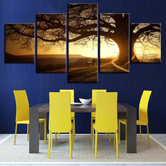 Big Tree Sunshine Scenery Wall Art Canvas Printing Decor