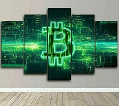 Bitcoin Crypto Blockchain Wall Art Canvas Printing Decor