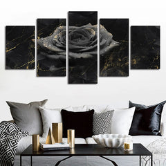 Black Rose Flower Wall Art Canvas Printing Decor