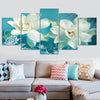 Image of Blue Orchid Flowers Wall Art Canvas Printing Decor