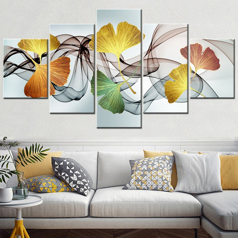 Color Art Abstract Leaf Wall Art Canvas Printing Decor