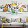 Image of Color Art Abstract Leaf Wall Art Canvas Printing Decor