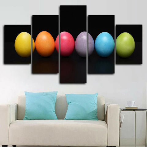 Colorful Abstract with Easter Eggs Wall Art Canvas Printing Decor