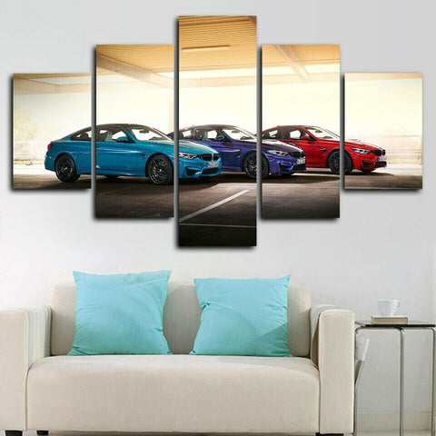 Colors Sports Cars Wall Art Canvas Printing Decor