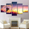 Image of Dandelion Flower Sunset Meadow Wall Art Canvas Printing Decor