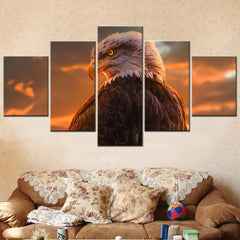 Eagle Sunset Animal Wall Art Canvas Printing Decor