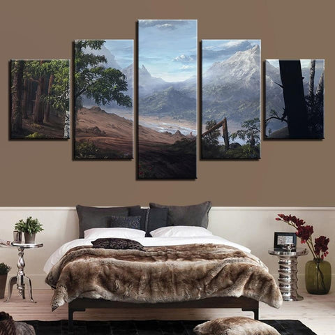 Forest River Landscape Wall Art Canvas Printing Decor