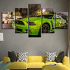 Image of Green Ford Mustang Car Sport Car Wall Art Canvas Printing Decor