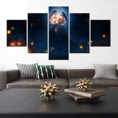 Halloween Pumpkin Night Wall Art Canvas Printing Decor