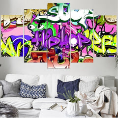 Hip Hop Graffiti Cartoon Wall Art Canvas Printing Decor
