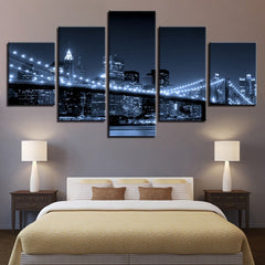 Landscape Pictures City Night Scene Wall Art Canvas Printing Decor